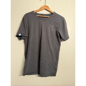Dutch‎ Bros Gray A Better World Graphic Short Sleeve T-Shirt Size Small